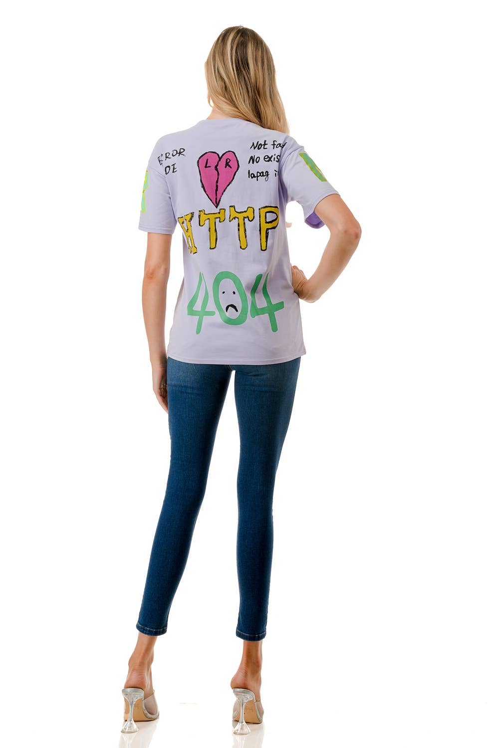 (ST3207)3D Graphic T-shirt (2 colors): White / S