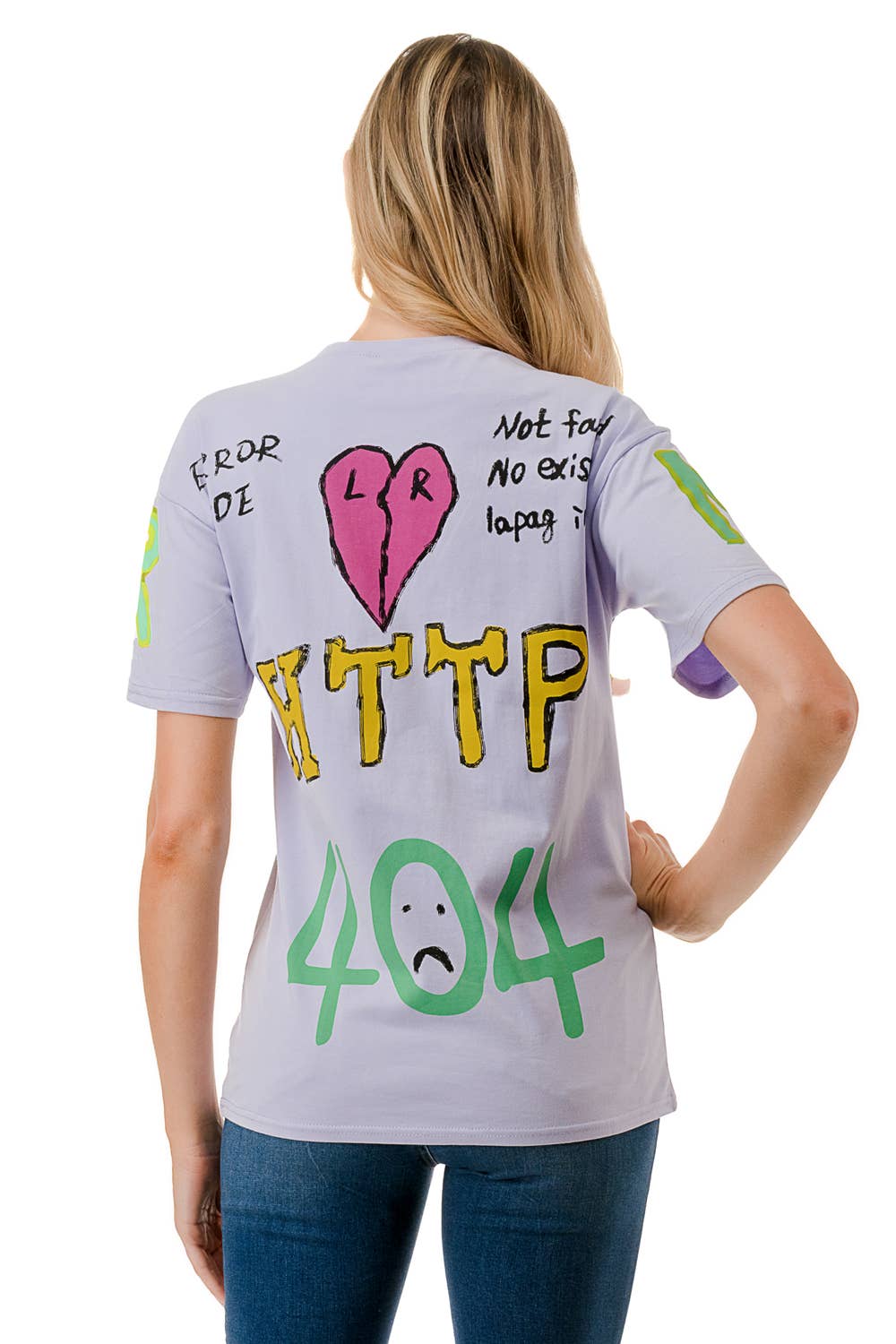 (ST3207)3D Graphic T-shirt (2 colors): White / S