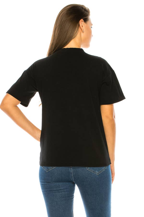 (ST2743)Pop Art T-shirts: Black / S